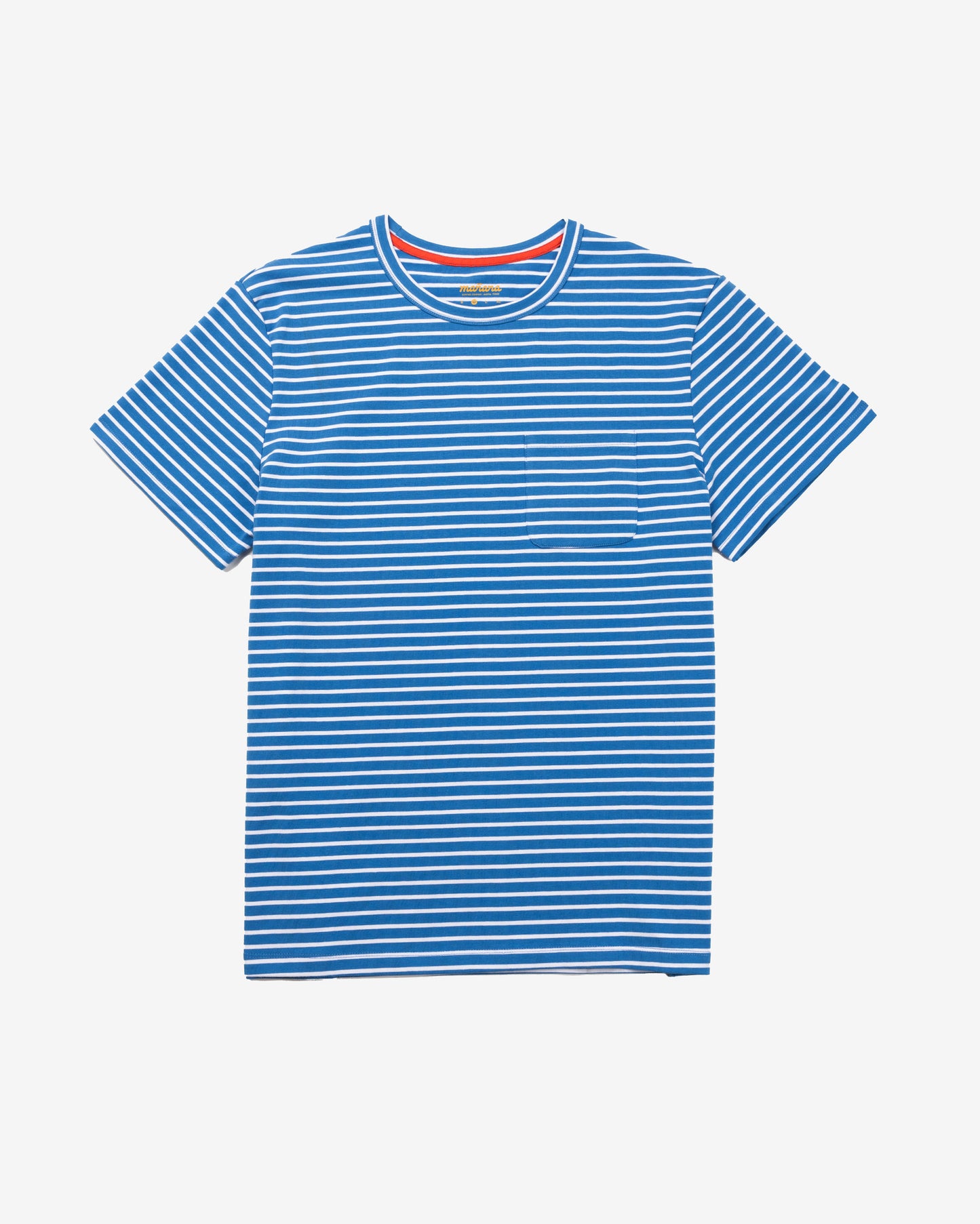 Striped Pocket Tee - White/Blue