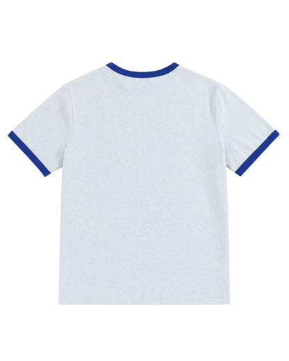 Logo Ringer - Heather Gray/Blue