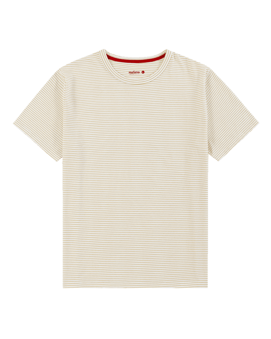 Striped Tee - White/Yellow