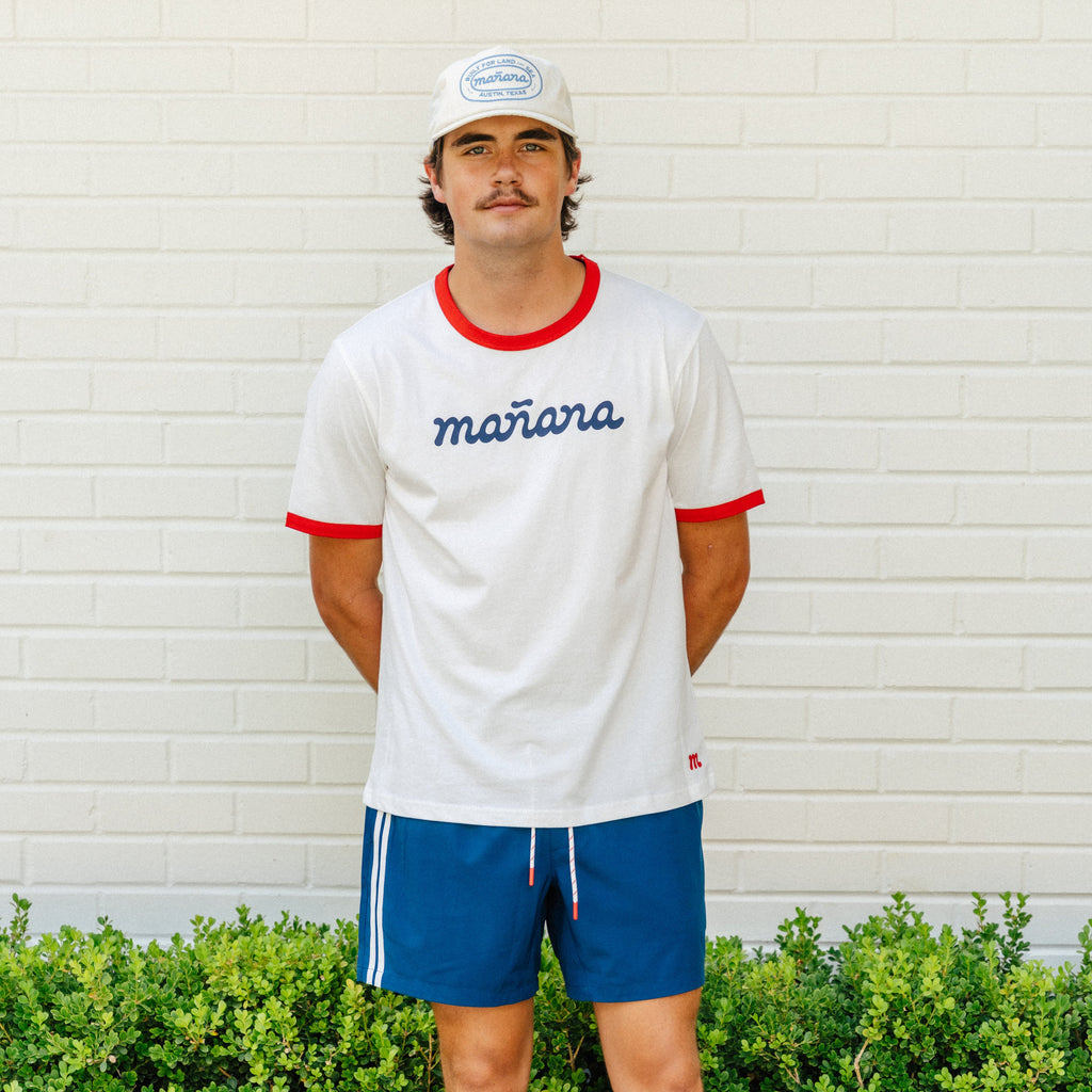The Classic Logo Ringer - White/Red