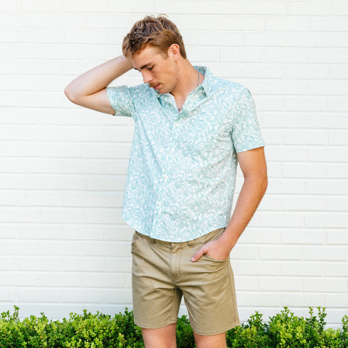 The Breeze Button Up - Geo Print