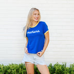 Cropped Ringer Tee - Blue
