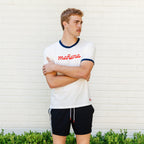 The Classic Logo Ringer - White/Blue