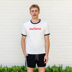 The Classic Logo Ringer - White/Blue