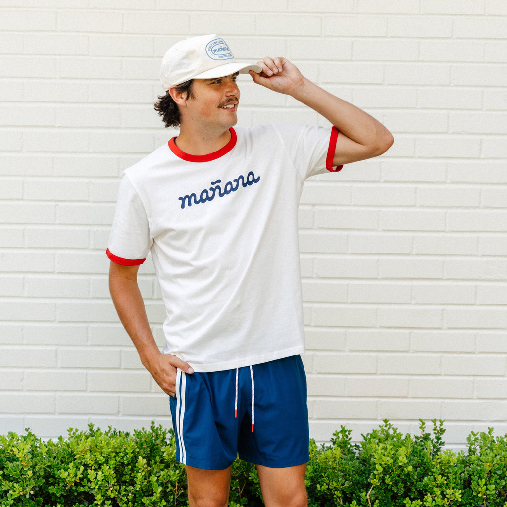 The Classic Logo Ringer - White/Red