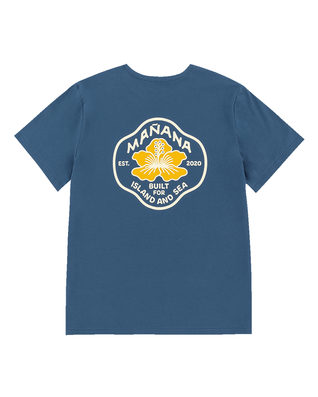 Hibiscus Badge Tee - Blue