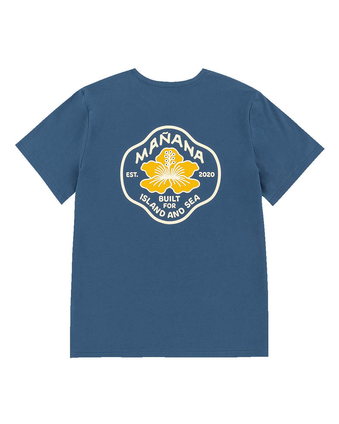 Hibiscus Badge Tee - Blue