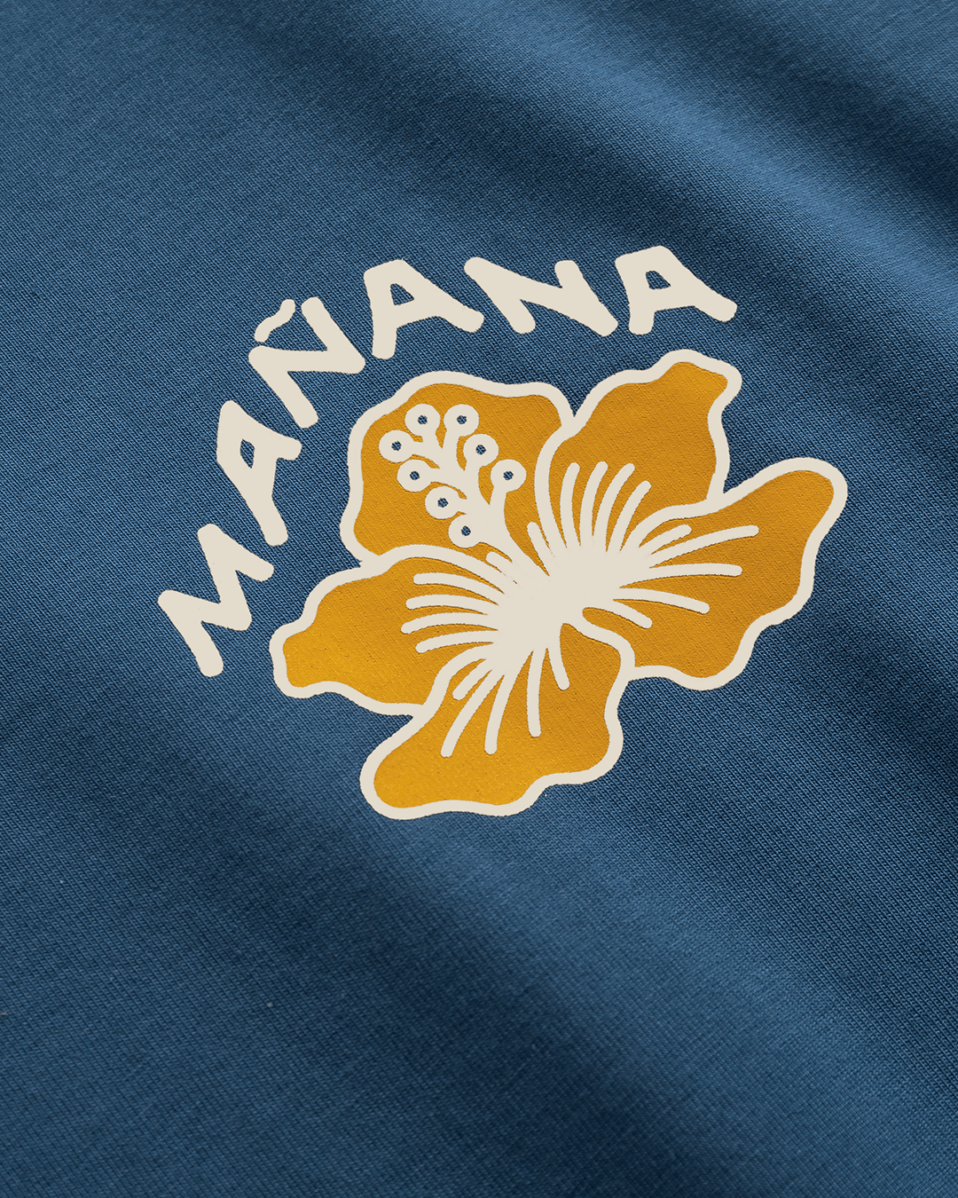 Hibiscus Badge Tee - Blue