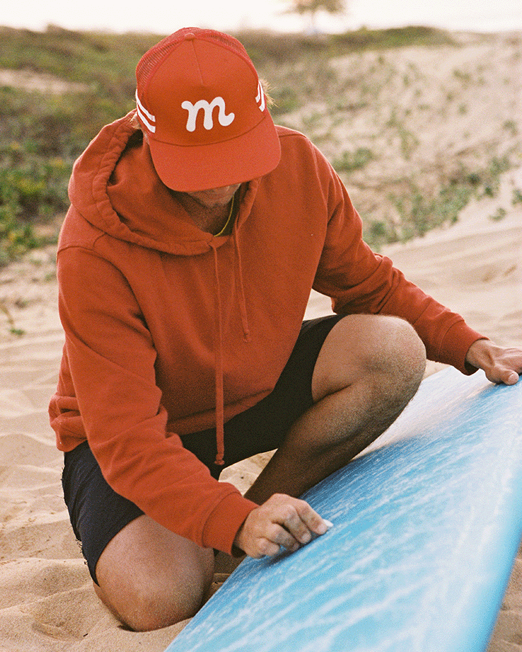 Mesh Back "M" Trucker - Red