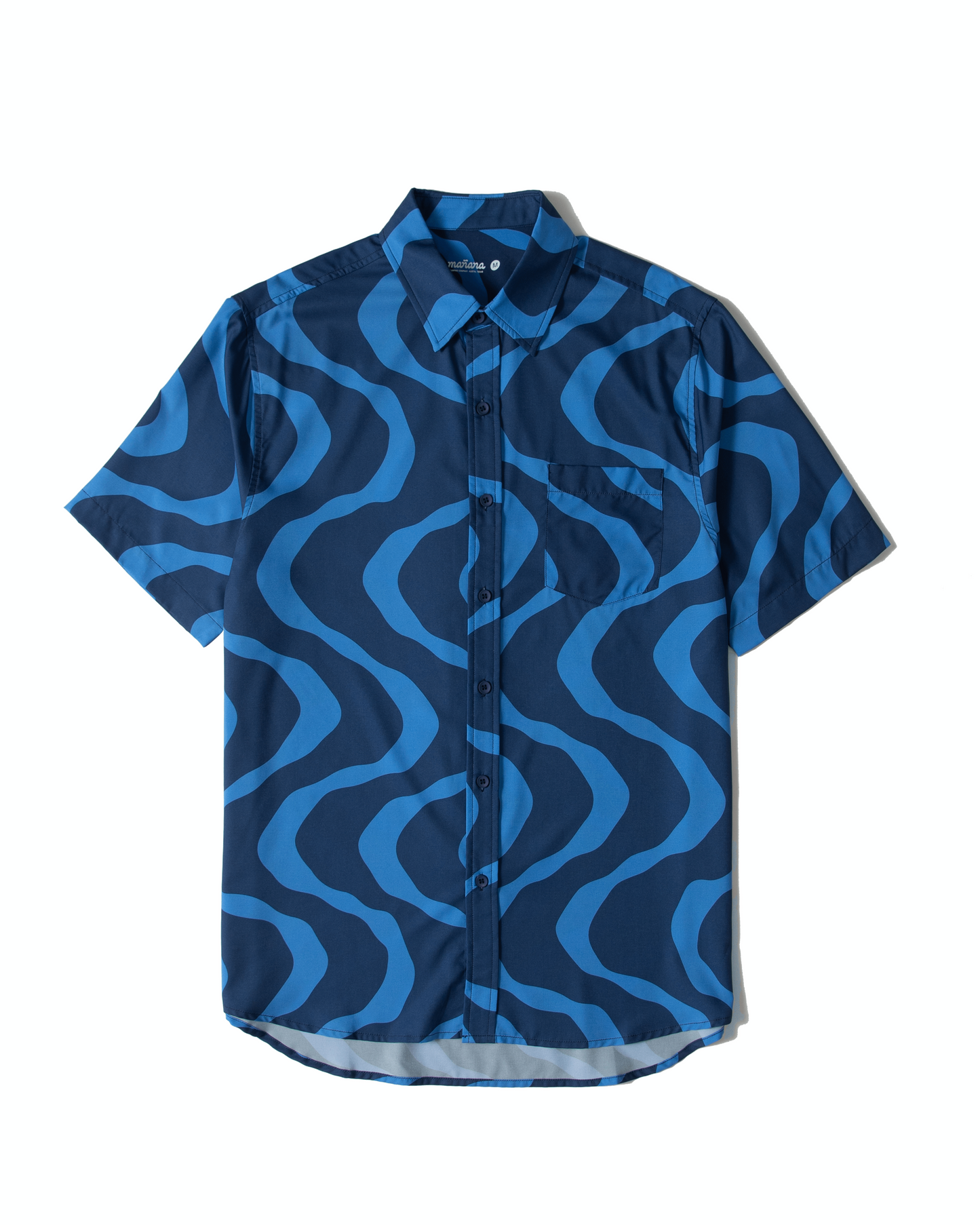 Manana x Ski Shores - Blue Ripple Breeze Button Up