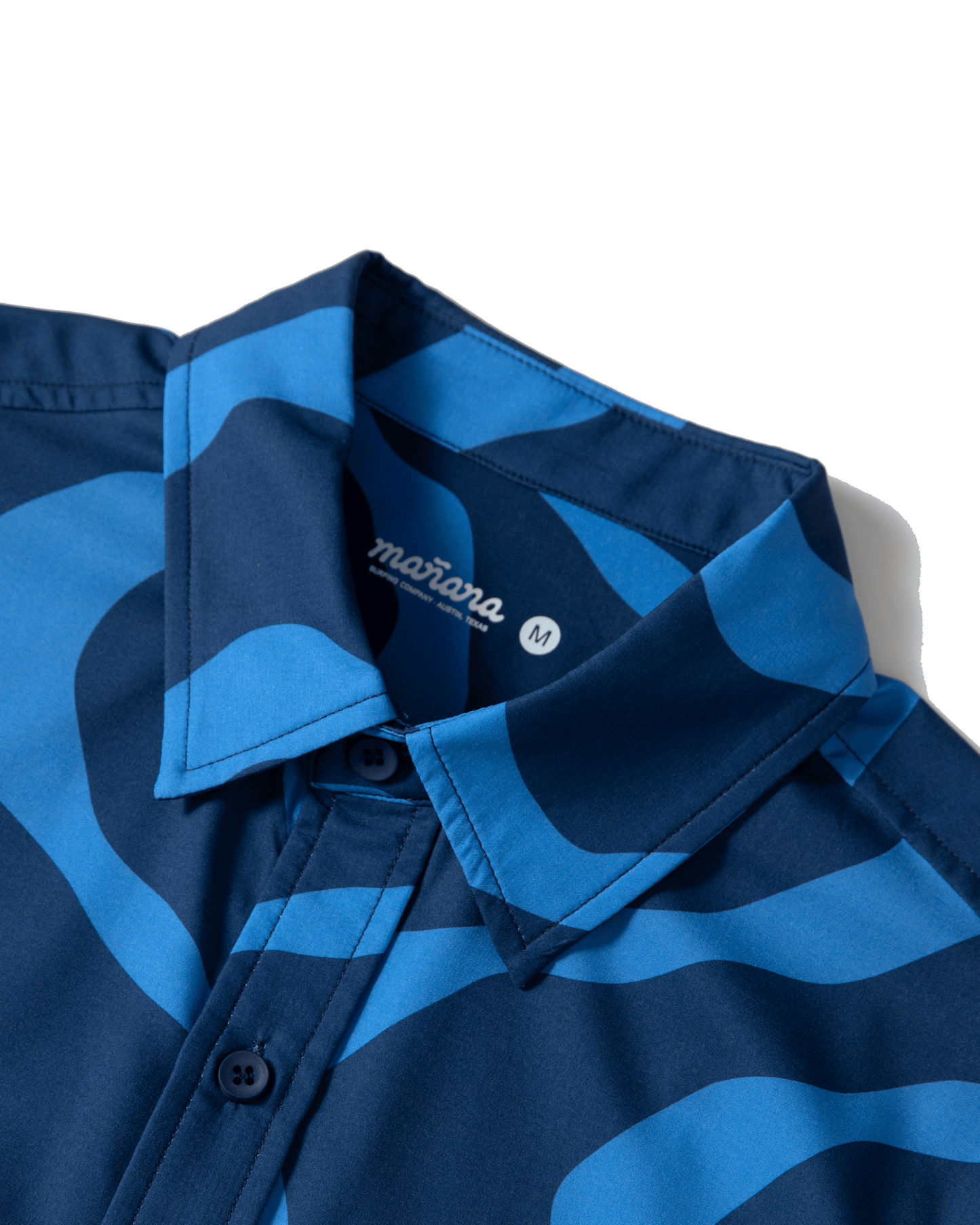 Manana x Ski Shores - Blue Ripple Breeze Button Up