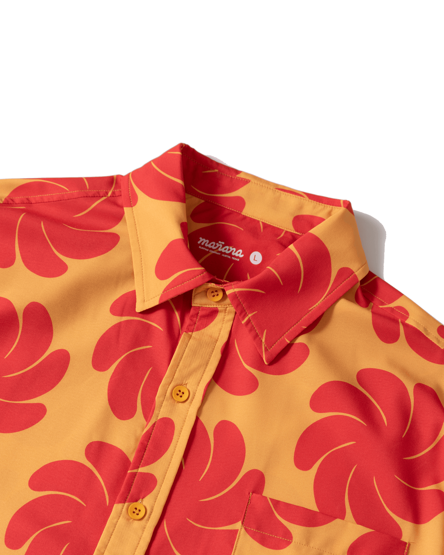 Manana x Ski Shores - Red Wheel Breeze Button Up