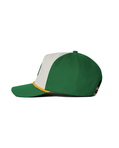 Hibiscus Twill Hat - Off White / Green