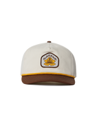 Hibiscus Twill Hat - Off White / Brown