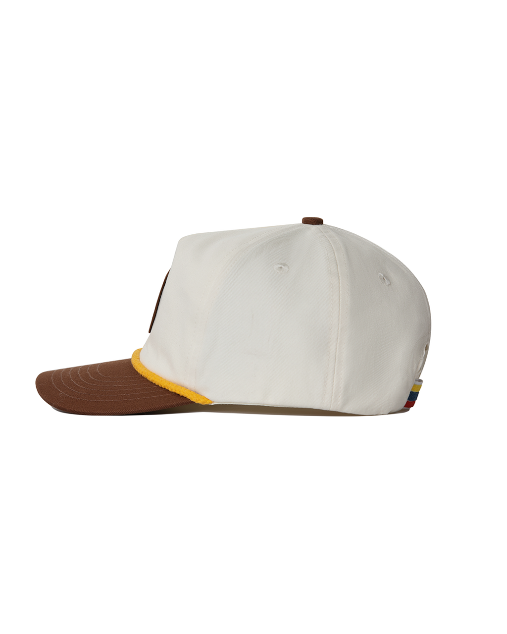 Hibiscus Twill Hat - Off White / Brown