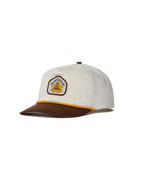 Hibiscus Twill Hat - Off White / Brown