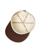 Hibiscus Twill Hat - Off White / Brown