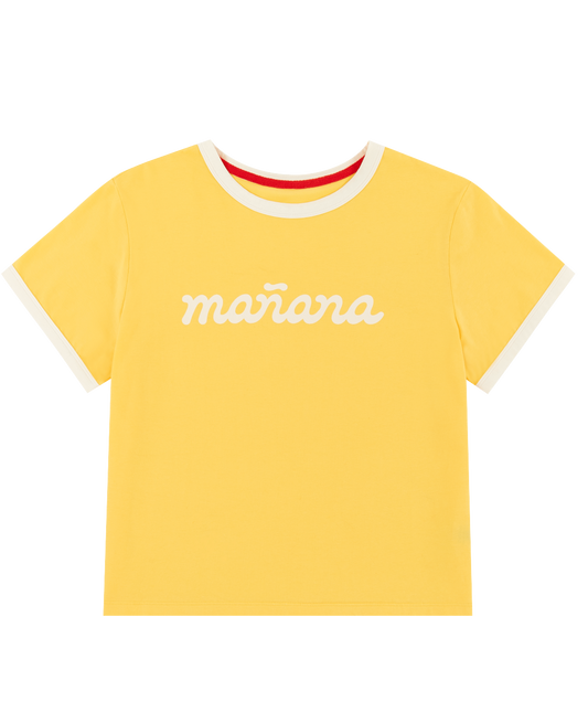 Cropped Logo Ringer - Yellow