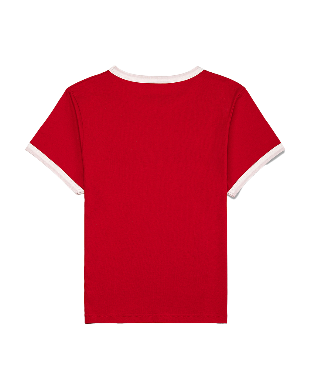 Cropped Ringer Tee - Red