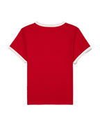 Cropped Ringer Tee - Red
