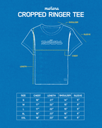 Cropped Ringer Tee - Red