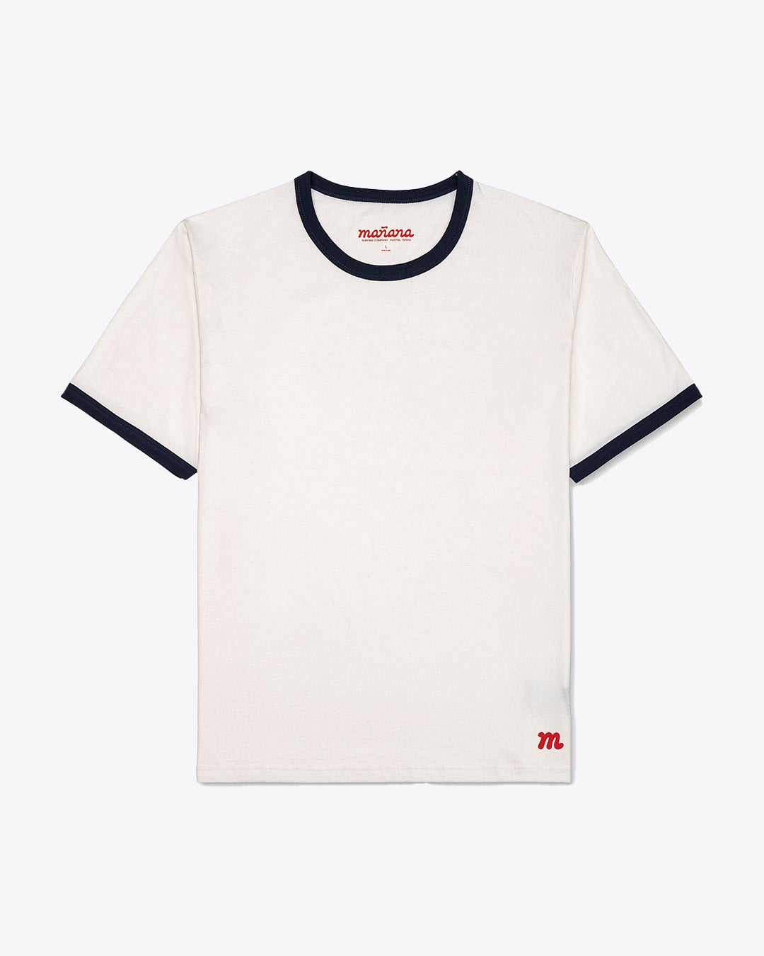 The Classic Ringer Tee - White/Blue – Mañana