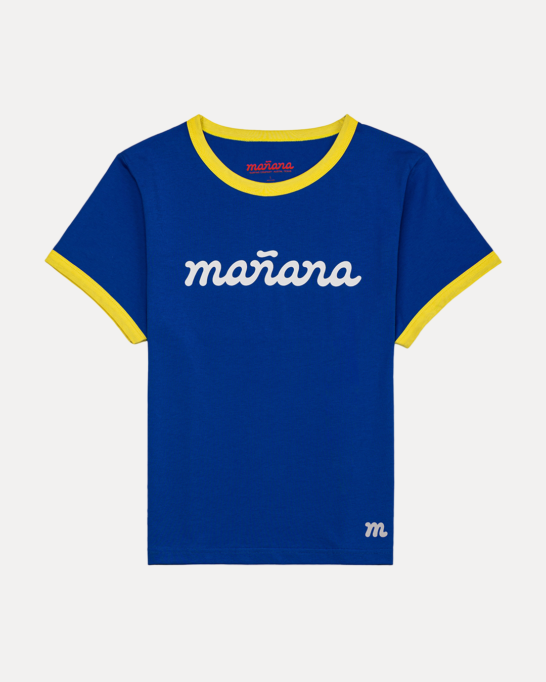 Cropped Ringer Tee - Blue