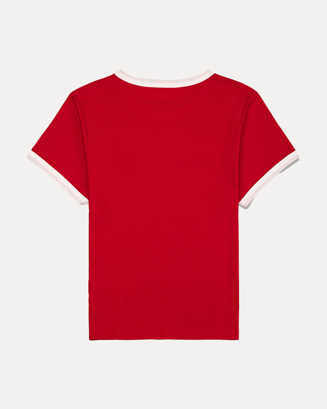 Cropped Ringer Tee - Red