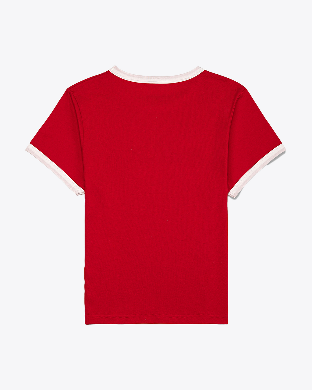 Cropped Ringer Tee - Red