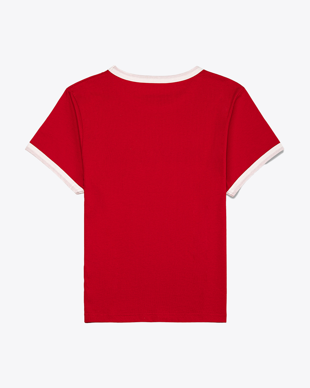 Cropped Ringer Tee - Red