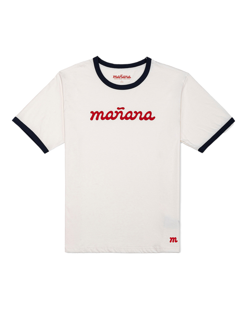 The Classic Logo Ringer - White/Blue