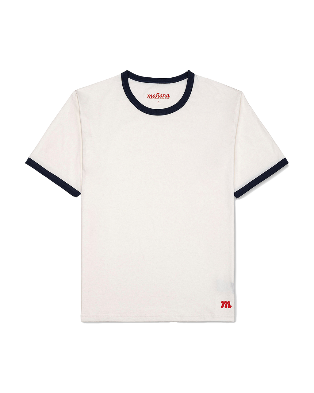 The Classic Ringer Tee - White/Blue