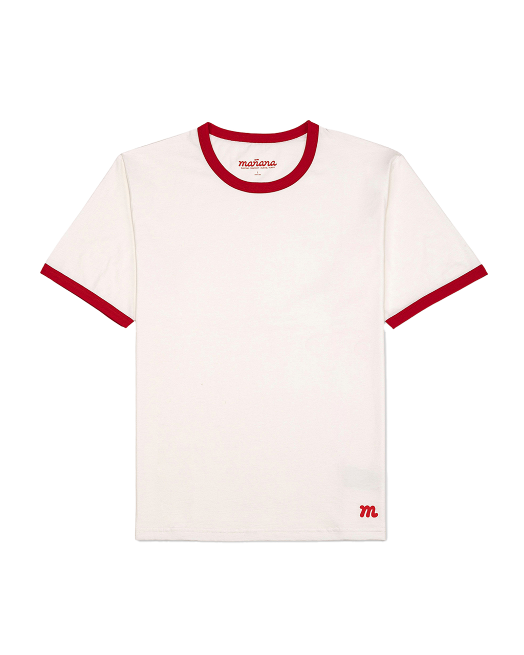 The Classic Ringer Tee - White/Red