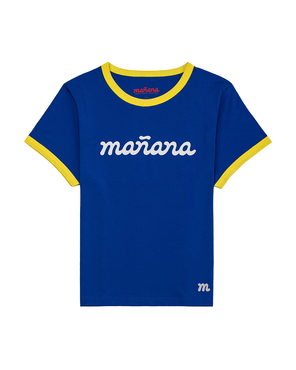 Cropped Ringer Tee - Blue