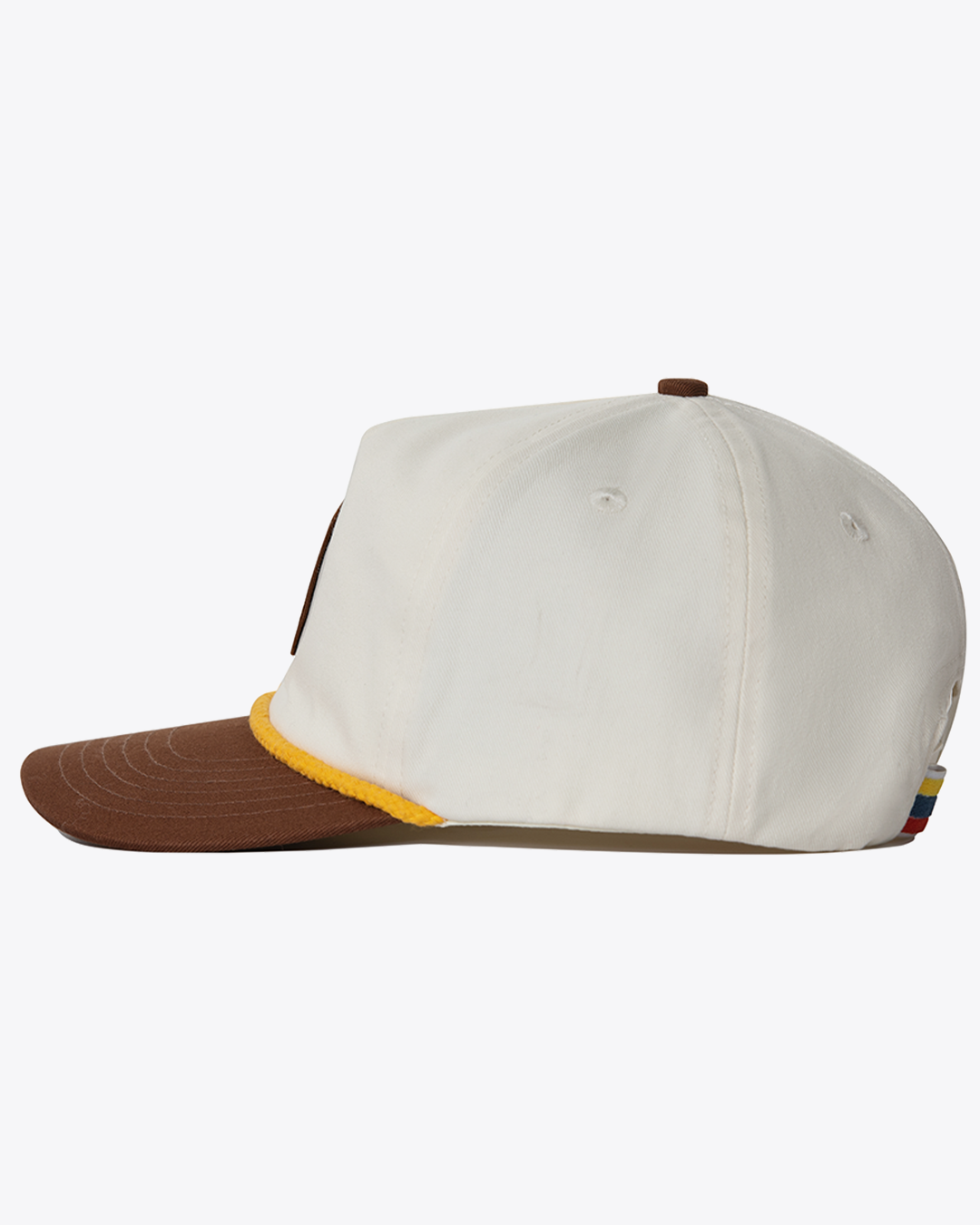 Hibiscus Twill Hat - Off White / Brown