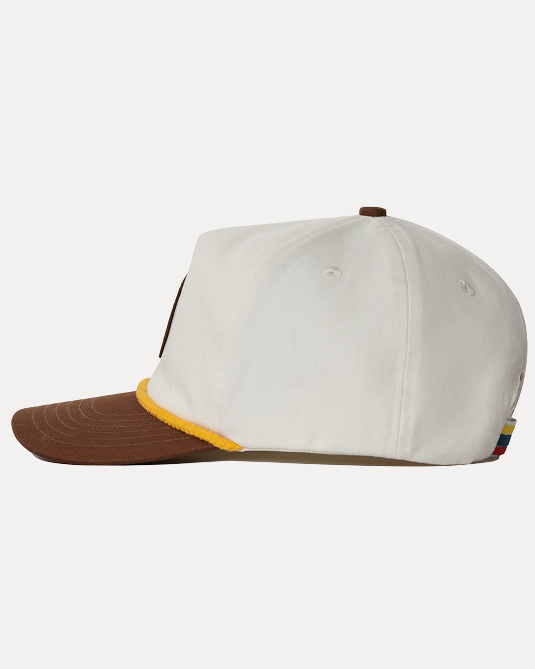 Hibiscus Twill Hat - Off White / Brown