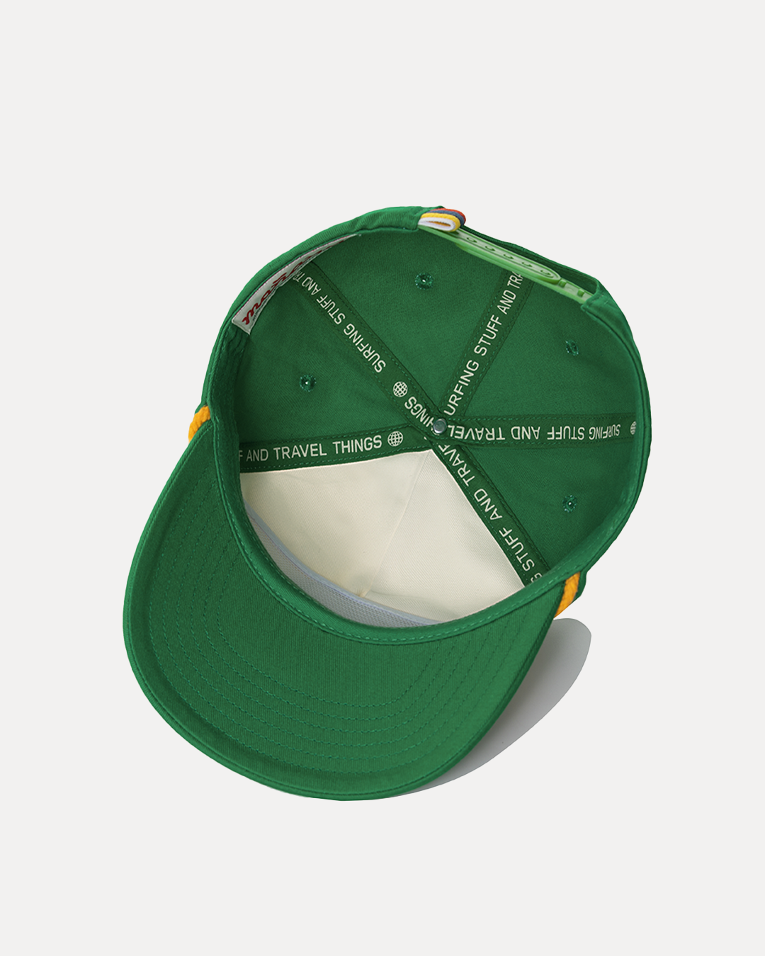 Hibiscus Twill Hat - Off White / Green