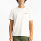 picture of a man wearing an off-white tee shirt with manana branding and green shorts