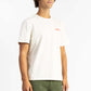 picture of a man wearing an off-white tee shirt with manana branding and green shorts