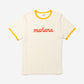 Off White tee shirt having Manana branding