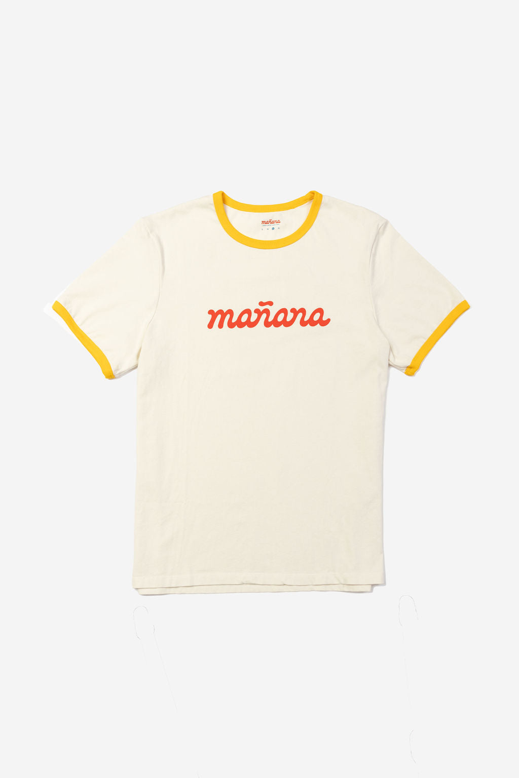 Off White tee shirt having Manana branding