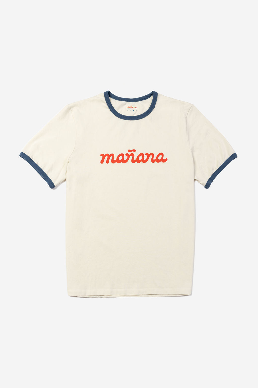Off white tee shirt with Manana branding