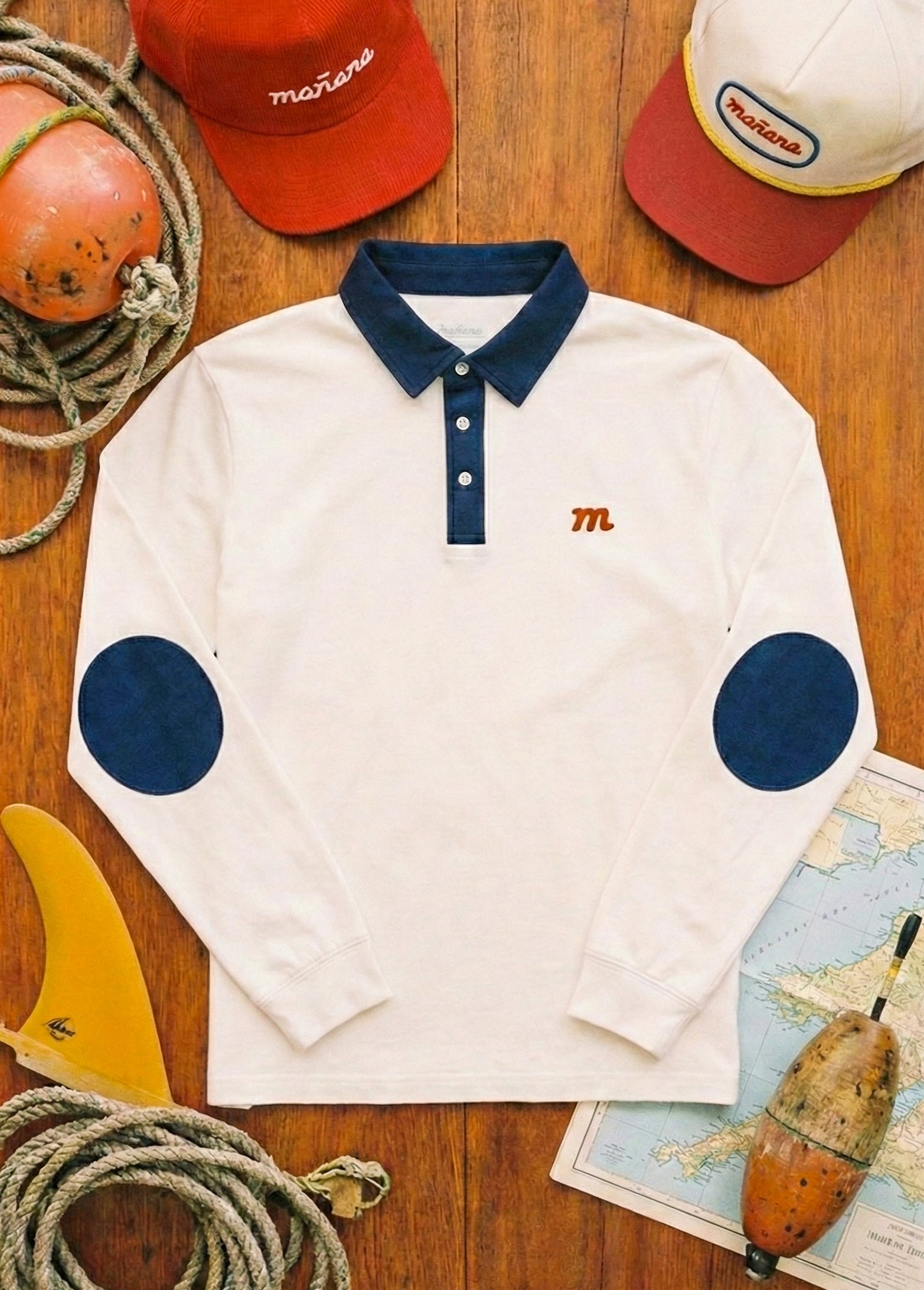 The Rugby Shirt - Off White/Navy