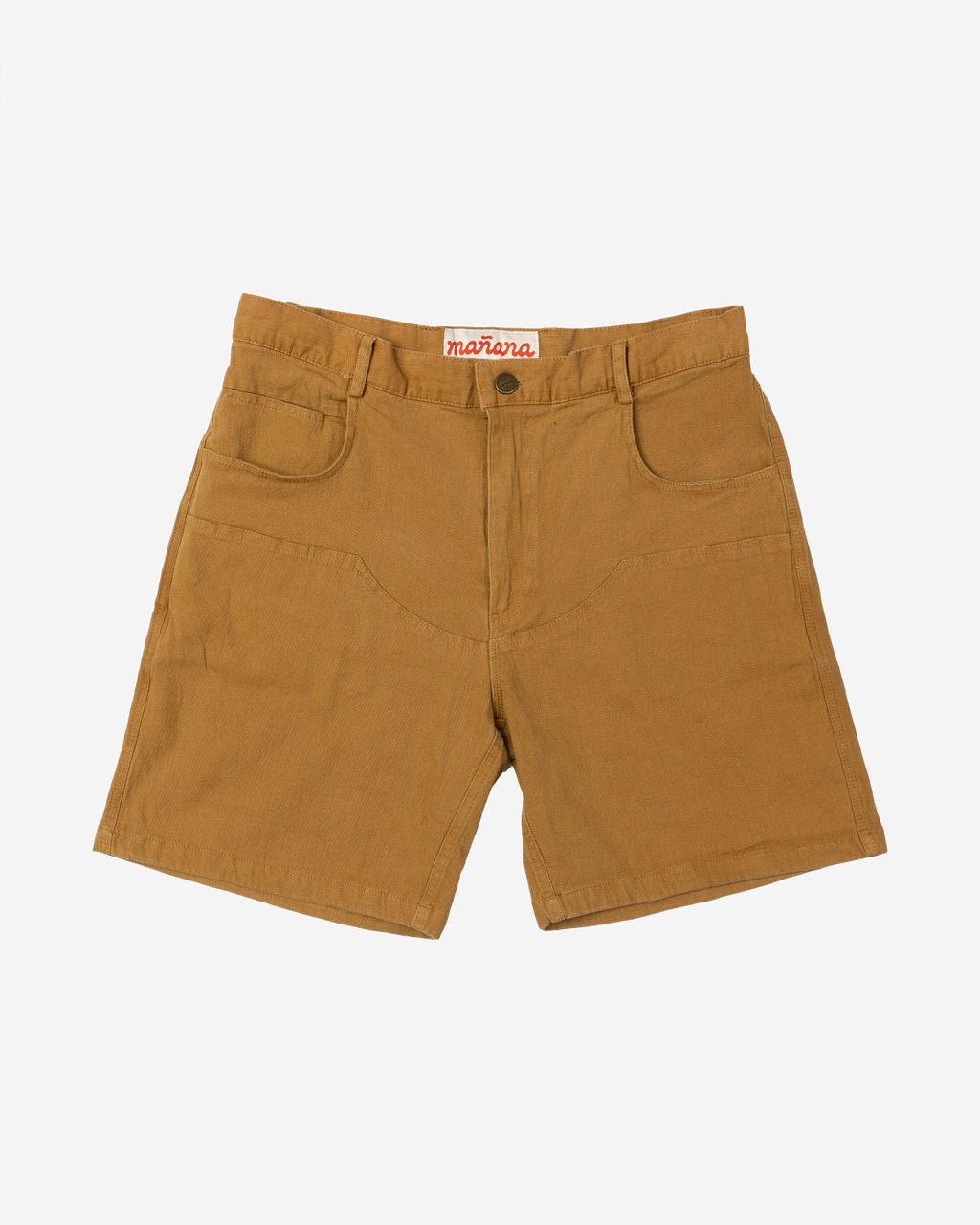 Sand color work short having Manana branding