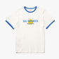 Ski Shores Blue Ringer Shirt having Manana branding