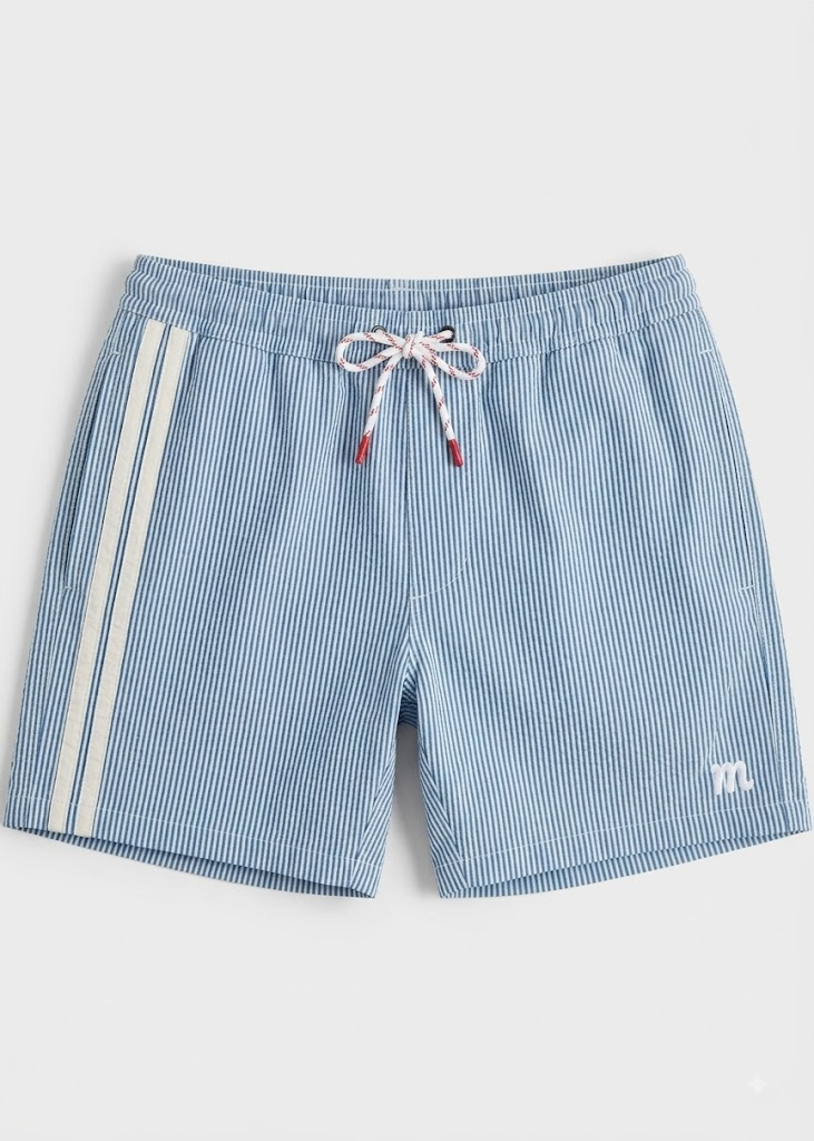 Seersucker Shorts - Blue
