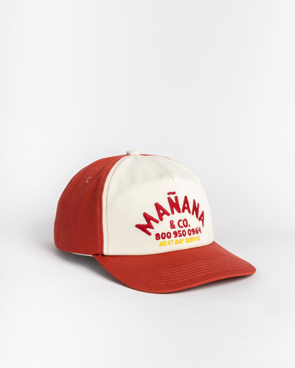 Red Shop Hat having Manana branding